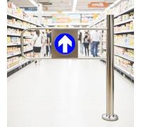 Puerta abatible de cierre automático, puerta de seguridad de entrada segura para supermercados, bibliotecas, almacenes