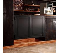 Puerta Abatible de Madera Maciza para Interiores, Puertas Batientes de Café Retro, Puertas Vaiven Puerta Oscilante con Bisagras y Herrajes para Bar Cocina Entrada Salón(A,W 37.4xH 35.4 IN)