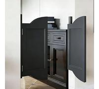 Puerta Abatible De Madera Maciza Para Interiores W71~150cm Macizo Media Partición Cierre Automático 180° Doble Sentido Para Cocina Bar Porche Escalera Separador Espacio(F,111.8 x90cm/WxH)