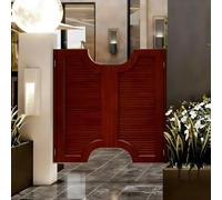 Puerta Abatible De Madera Maciza Para Interiores W71~150cm Macizo Media Partición Cierre Automático 180° Doble Sentido Para Cocina Bar Porche Escalera Separador Espacio(O,119.4x90cm/WxH)