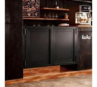 Puerta Abatible De Madera Maciza Para Interiores W71~150cm Macizo Media Partición Cierre Automático 180° Doble Sentido Para Cocina Bar Porche Escalera Separador Espacio(G,122x90cm/WxH)