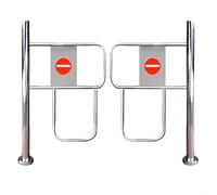 Puerta abatible for entradas a mercados Puerta de seguridad con cierre automático y muelles Puerta unidireccional for patios y almacenes puerta oscilante(2.1 * 1m)