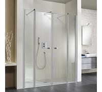 Puerta abatible HSK Exklusiv para nicho de 4 hojas, medidas: 140 x 200 cm, 412140-SO-50edelglas, Cabinas de ducha: Colores especiales: ESG transparente con vidrio noble