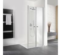 Puerta abatible HSK Exklusiv para panel lateral, medidas: 90 x 200 cm, tope a la derecha, 410090-R-SO-50edelglas, Cabinas de ducha: Colores especiales: ESG transparente con vidrio noble