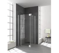 Puerta abatible Kermi PASA XP 1FL 08020, PX1FL08020VAK, Color: Cristal auténtico transparente plateado de alto brillo
