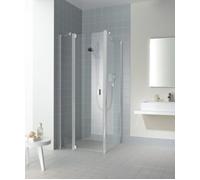 Puerta abatible Kermi RAYA 1GR 09020, RA1GR090201PK, Color: Silver Matt Gloss Real Glass clear Clean