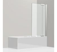 Puerta abatible Koralle para bañera, con panel fijo, S800 BPFA 100 R, tope a la derecha, 990-1005x1500mm, VD02310015CA1, Cabinas de ducha: Marco: plata alto brillo, vidrio: ESG