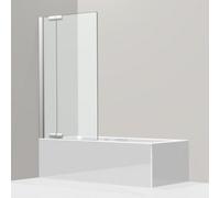 Puerta abatible Koralle para bañera, con panel fijo, S800 BPFA 120 L, tope izquierdo, 1190-1205x1500mm, VD01012015CP1, Cabinas de ducha: Marco: Plata brillo intenso, vidrio: ESG GlasPlus