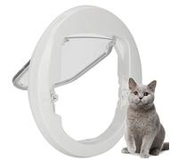 Puerta abatible para Gatos Puerta abatible para Mascotas con Cerradura de 4 vías Puerta magnética Redonda para Perros Entrada y Salida Puerta Segura para Mascotas para Gatos y Perros pequeños