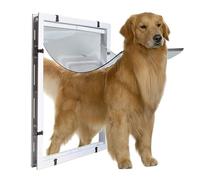 Puerta abatible para perros grandes, acceso extra grande para interiores y exteriores, duradera y fácil de instalar para perros Golden Retrievers, Huskies y más