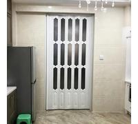 Puerta Acordeon Puerta De Acordeón PVC, Alta 210 220 240 230 Pulgadas Puerta Plegable Larga Puertas Internas Plástico Concertina Corrediza Blanca, Puerta Temporal Divisoria(High 240cm,Width 170cm)