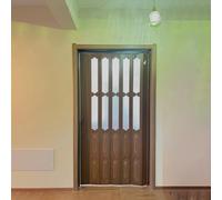 Puerta Acordeon Puerta Plegable En Acordeón Magnético, Puertas Acordeón De PVC Con Vidrio Acrílico Esmerilado Para Separador De Ambientes, Puerta Interior De Baño(High 230cm,Wide 195cm)