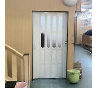 Puerta Acordeon Puertas Plegables Separadores De Ambientes Con Panel De Vidrio, Puertas Correderas Interiores Ahorro De Espacio, Puerta De Acordeón Plegable Múltiple(98x83in)