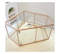 Puerta acrílica para perros, puerta interior independiente para mascotas, corralito con puerta para una fácil limpieza, paneles resistentes para uso doméstico