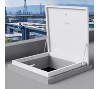 Puerta Antirrobo de Acero Para Trampilla de Techo, Claraboya de Aluminio Resistente para Ático, Sótano, Tapa de Acceso de Emergencia y Cubierta(45cm/18in)