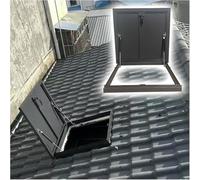 Puerta antirrobo para ventanas de techo, cubierta de salida de escalera de ático, cubierta de tragaluz a prueba de lluvia