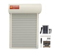 Puerta automática de Pollo de Kaisudiap, abridor Solar con un Temporizador, para la Granja avícola de Ganso de Pato, Equipos de Seguridad, diseño de Resistencia a la Intemperie de (Blanco)