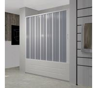 Puerta de Bañera 170 cm en PVC plegable con Apertura Lateral H 150 cm color Blanco mod. Flex