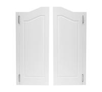 Puerta basculante de salón, puerta separadora automática de madera, puerta de café, puerta doble de dos vías, retro, grosor 3,5 cm, para pasillo, cocina, bar, pub, mampara de entrada (blanco, 115 x 50