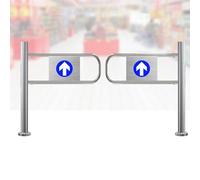 Puerta basculante de seguridad, barrera peatonal manual unidireccional de 90° para supermercados, fábricas, parques y espacios públicos, duradera, fácil de instalar, solución de control de acceso