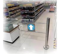 Puerta basculante de seguridad de cierre automático para acceso peatonal, ideal para entradas de supermercados, bibliotecas y almacenes, giro derecho 90 x 100 cm