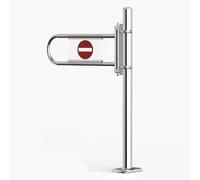 Puerta basculante manual para entrada al mercado, construcción de metal, cierre automático para un control eficaz del tráfico, ideal para uso comercial