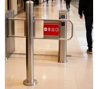 Puerta batiente automática, autoinflable y de Acero no Combustible, Apta para Zonas de Mucho tránsito; Segura y fiable; Adecuada para entradas de mercados y comercios (70 cm/27,5 Pulgadas).