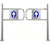 Puerta Batiente Automática Con Resorte, Puerta De Seguridad De Cierre Automático, Puerta Doble De Entrada Y Salida Que Solo Se Puede Empujar Hacia Adentro, No Hacia Afuera, Para Almacenes 180x97cm