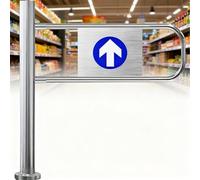 Puerta batiente automática de 90° Uni de acero inoxidable para mercados SecureWarehouse Puerta batiente manual para tiendas (60 cm x 100 cm)