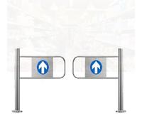 Puerta batiente automática de Acero Inoxidable de Alta Resistencia, Entrada Industrial de Metal de 47,2 Pulgadas, autocerrable, Adecuada para Tiendas y Negocios, de accionamiento Manual.