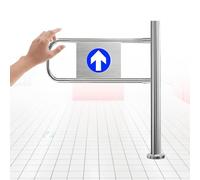 Puerta batiente automática de acero inoxidable para mercado y almacén, puerta de entrada unidireccional, puerta de acceso a fábrica, puerta derecha resistente, 70 x 97 cm