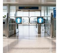 Puerta batiente automática de Cierre automático - Barrera de Seguridad unidireccional para supermercados, almacenes, Tiendas minoristas, bibliotecas y Espacios públicos -