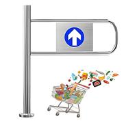 Puerta batiente automática de GNC - Puerta de Seguridad Inflable de Acero Inoxidable de Paso unidireccional - Diseño Flexible para entradas de mercados, bibliotecas y Tiendas - 50x100cm APER