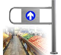 Puerta batiente automática de Metal CNG de 80 x 100 cm: Puerta Segura para almacenes y almacenes, diseño unidireccional, Ideal para entradas de mercados, Ancho Ajustable de 50 a 100 cm.