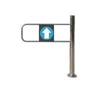 Puerta batiente automática de metal para supermercados, entrada peatonal unidireccional para almacenes, dispositivo de acceso de cierre automático para bibliotecas, tiendas y centros