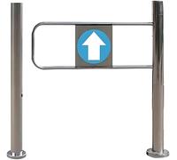 Puerta Batiente Automática Izquierda/Rigjt, Puerta Unidireccional, Puerta Batiente De Seguridad Con Resorte, Barricada Metálica De Apertura De 90° For Supermercado, Biblioteca,(Right,70x100cm)