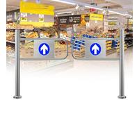 Puerta batiente automática para almacén y supermercado, puerta de transferencia peatonal de 150 x 100 cm, diseño de cierre automático y solución de acceso seguro para entradas de fábrica