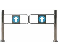Puerta batiente automática para entrada de supermercado, puerta peatonal de metal resistente, acceso unidireccional seguro para almacén y biblioteca, sistema de cierre de seguridad