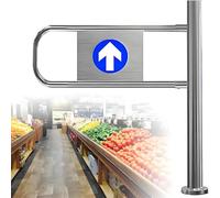 Puerta Batiente Automática Para Entradas De Supermercados, Puerta Unidireccional De Cierre Automático, Puerta De Seguridad Peatonal Para Almacenes Con Resortes, Barricada De Acero Inox Right-100x100cm
