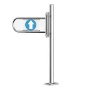 Puerta batiente automática para mercados - Puerta de Entrada metálica de Seguridad bidireccional - Puerta de Paso con Apertura de 90°, Apta para Tiendas y almacenes - Azul (50x100CM)