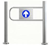 Puerta batiente automática para supermercados, puerta peatonal de acero inoxidable de cierre automático, entrada unidireccional de 90°, puerta abierta manual duradera, solución de acceso a valla