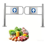 Puerta Batiente Automática Para Supermercados Y Almacenes, Puerta De Seguridad Unidireccional Con Apertura 90°, Puerta Doble De Entrada Y Salida, Puerta De Cierre Automático Para Bibliotecas 160x97cm