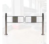 Puerta batiente automática, puerta de entrada de seguridad de acero inoxidable, acceso de empuje unidireccional, 170 cm para supermercados, centros comerciales y bibliotecas