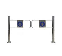 Puerta batiente automática, puerta de seguridad de acero inoxidable para supermercados, bibliotecas y tiendas minoristas, 122 cm de cierre automático con resorte para un fácil acceso
