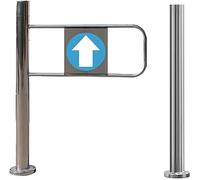 Puerta batiente automática, Puerta de Seguridad unidireccional, Puerta metálica con Apertura de 90°, Apta para mercados, Tiendas y comercios, se Abre hacia la Izquierda, 65x100 cm, solución