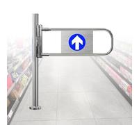 Puerta batiente automática: una Puerta peatonal bidireccional sin Estructura metálica, un Dispositivo de Acceso al Mercado Seguro y fiable, de 75 x 100 cm.