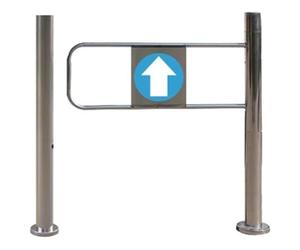 Puerta batiente automática unidireccional de Acero Inoxidable con Dispositivo de Salida por presión para una Apertura Segura hacia la Derecha (tamaño 70x97cm).