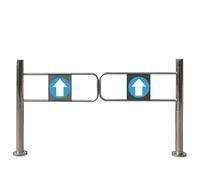 Puerta batiente automática unidireccional, Dispositivo de Entrada y Salida. Puertas Dobles Que Solo se Pueden Empujar hacia adentro, Pero no hacia afuera. Barricada de Acero Inoxidable para