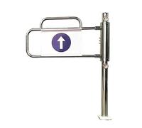 Puerta batiente automática unidireccional, Puerta de Seguridad sin Acero Apta para Tiendas, Patios y almacenes, 90x100 cm, y una solución de Entrada Segura para el repostaje de GNC, Lado Der