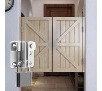 Puerta batiente con pestillo y cerradura, kit de herrajes de madera de pino para cocina, restaurante, baño, escaleras y despensa, estilo cafetería de dos caras